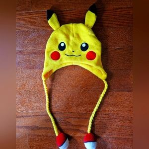 Pikachu pokemon hat with pokeball ends beanie adorable